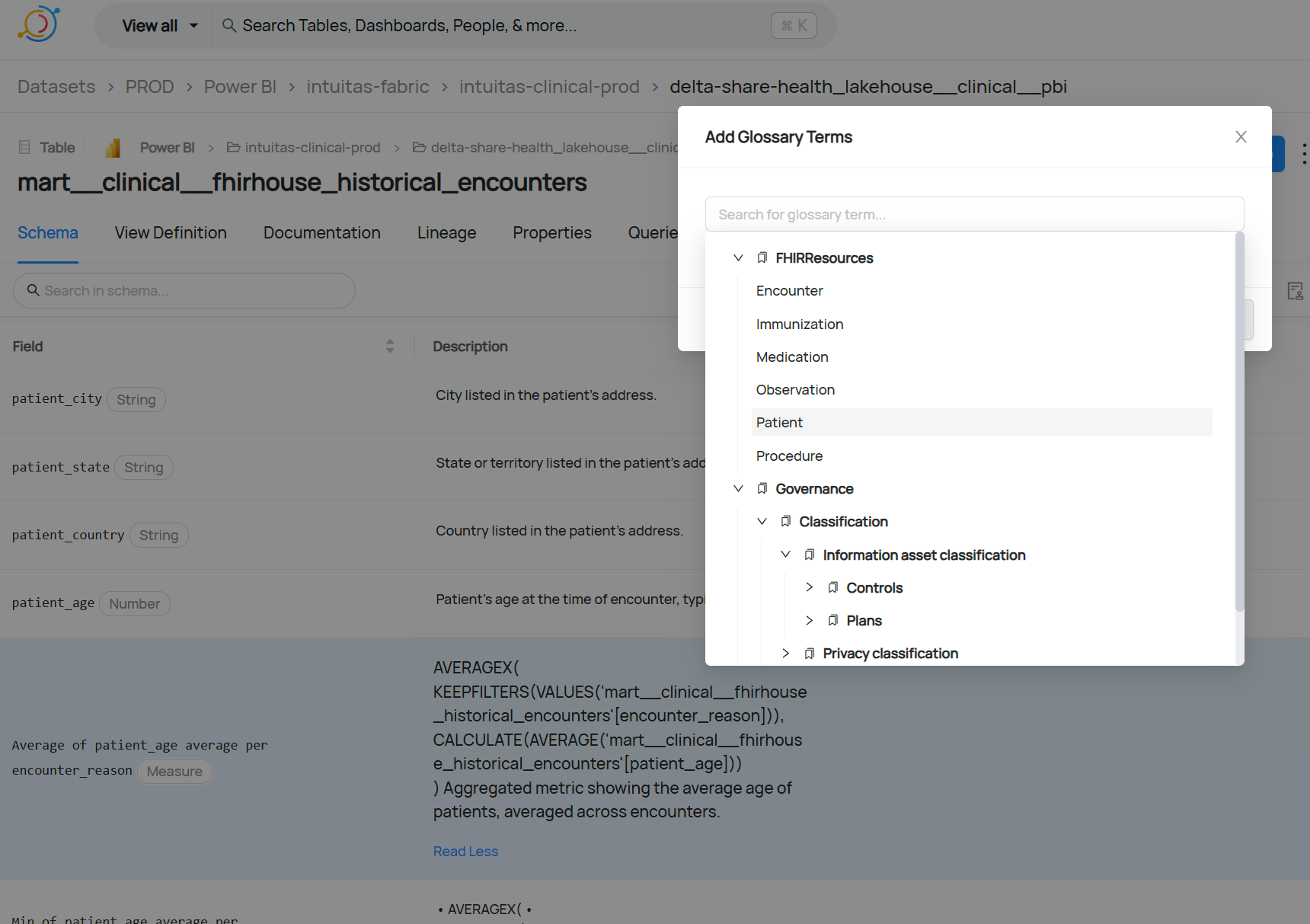User-driven mapping of glossary terms