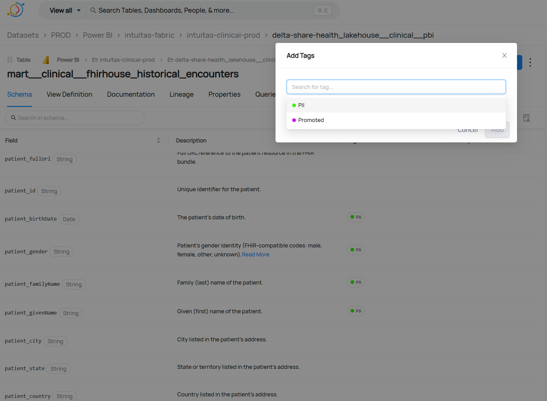 User-driven tagging of PII